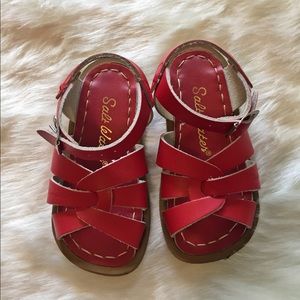 Salt Water Hoyway Toddler Original Red Sandals
